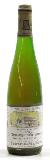 Weingut Willi Haag Brauneberger Juffer Sonnenuhr 雷司令逐粒精选葡萄酒 1976