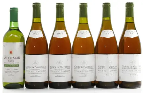 Bujanda, Martinez Conde de Valdemar Finca Alto Cantabria blanco 1993 0,75 l，Bujanda, Martinez ... 及另1项