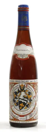 Weingut Freiherr Langwerth von Simmern´sches Rentamt Rauenthaler Baiken Riesling Beerenauslese 1976