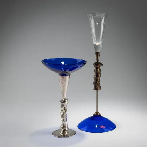 Bořek Šípek – Champagnerglas '105' und Champagnerkelch '406', um 1990 (Entwurf)