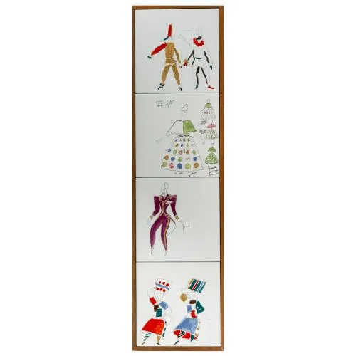 Gio Ponti (nach) – Fliesenbild 'Pulcinella', 1940 (Entwurf)
