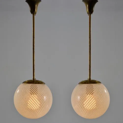 Carlo Scarpa – Two ceiling lights 'Reticello', circa 1940 (design)