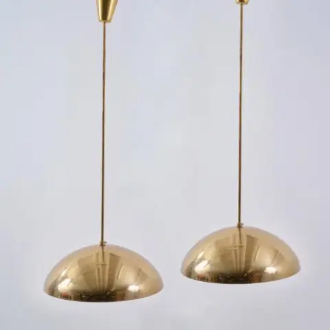 Paavo Tynell (attribué) – Deux plafonniers, années 1940 (design)