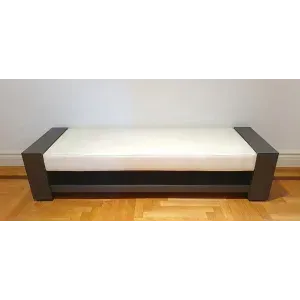 Leather-covered bench approx. 200 x 60 x 46 cm