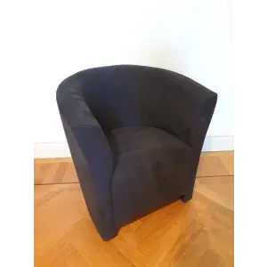 Cocktailfauteuil microvezel - donkerblauw