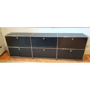 Buffet USM Haller - noir 228 cm (sans clé)