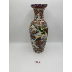 Chinesische Porzellan-Bodenvase - handbemalt