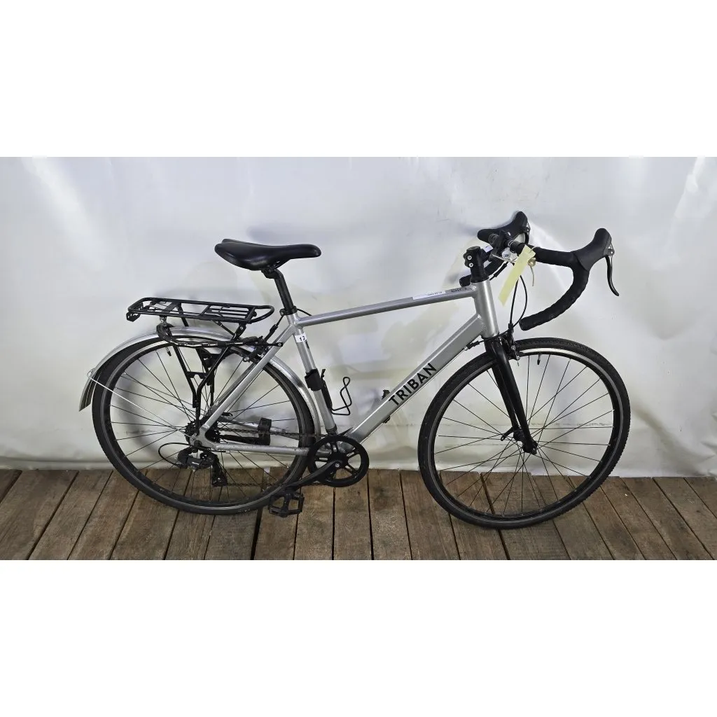 Rennrad Decathlon Triban RC 100 M silber