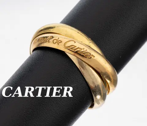 Bague Must de CARTIER en or 18 kt, GG/WG/RG 750/000, série Trinity, taille 54, env. 8,4 g