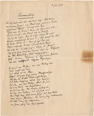 Kraus, Karl – Rukopis básně své milence. 1918