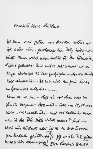 Lasker-Schüler, Else – Dopis studentovi. 1906