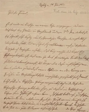 Körner, Christian Gottfried – Brief an einen Offizier in Wien. 1813