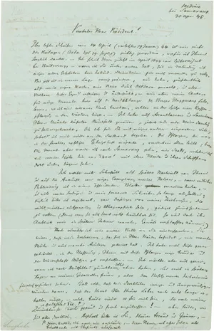 Junghuhn, Franz Wilhelm – Extensive letter from Java to a German botanist. 1845