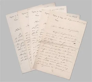 Ohyama, Tsunakai – 5 Briefe an Rosa von Gerold. 1893