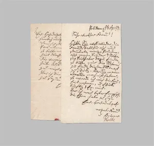 Kolbe, Johann Carl – 2 dopisy z Postupimi. 1793-1797