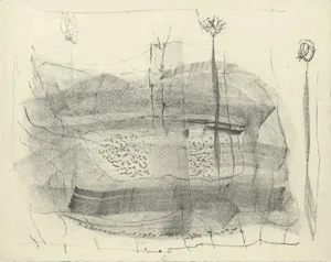Altenbourg, Gerhard – "Wohl bei Jena?". Lithographie