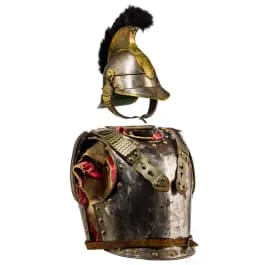 Elmo M 1842 e corazza per truppa dei corazzieri bavaresi