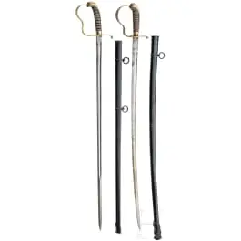 Deux sabres pour officiers d'infanterie M 1855
