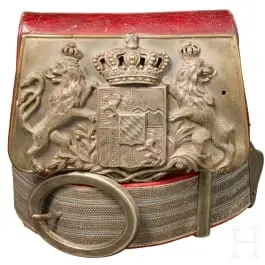Patroonbox M 1873 en bandelier voor cavalerieofficieren