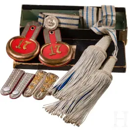 Kleine collectie Beierse officierseffecten, rond 1900