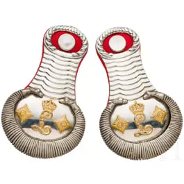 Een paar epauletten voor een ritmeester in het Garde-Dragoner-Regiment (1e Groothertogelijk Hessisch) nr. 23