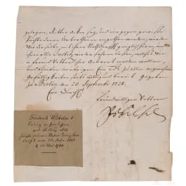 普鲁士国王腓特烈·威廉一世（1688 - 1740）——1724年致不伦瑞克-吕讷堡公爵奥古斯特·威廉的亲笔签名信
