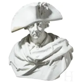 Bust ceramic de mărime naturală al regelui Frederic II, sec. XX