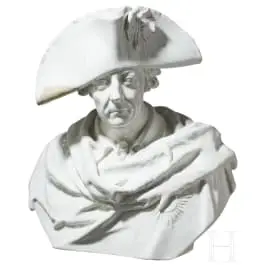 Buste en céramique grandeur nature du roi Frédéric II, 20e siècle