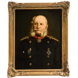 Kaiser Wilhelm Ier - portrait en buste par Paul Wilhelm Kiederich 1877