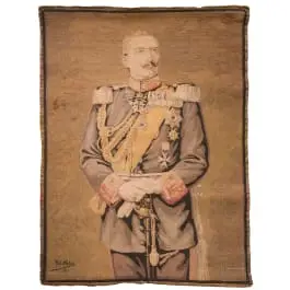 Kaiser Wilhelm II - tapisserie murale portrait d'après un tableau de Robert Hahn 1911