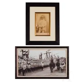 Deux photos d'officiers prussiens de la Garde du Corps