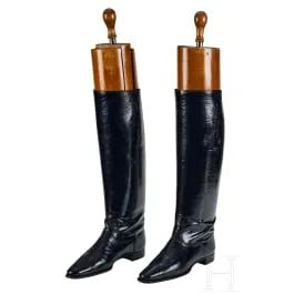 Une paire de bottes d'officier des dragons prussiens