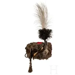 Bonnet en fourrure d'un officier des Hussards de la Garde prussienne