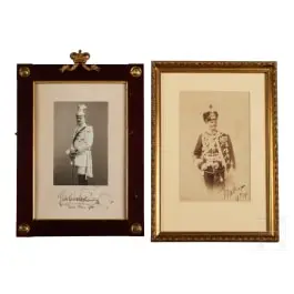Zwei Fotos von Kommandeuren preußischer Garderegimenter (Fürstenberg und Mackensen)