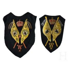 Distintivo da portabandiera prussiano per ussari Totenkopf