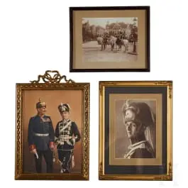 Trois représentations d'officiers du 2e régiment de hussards prussien (hussards à tête de mort)
