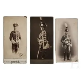 Photos signées d'officiers des hussards de la Garde prussienne