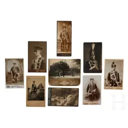 Petites photos d'atelier de hussards prussiens