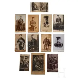 Photos de service d'un hussard prussien, marquées par l'atelier