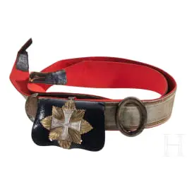 Bandoulière et cartouchière d'un officier de la Garde-Landwehr prussienne