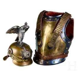 Miniature d'un casque Garde du Corps et d'une cuirasse