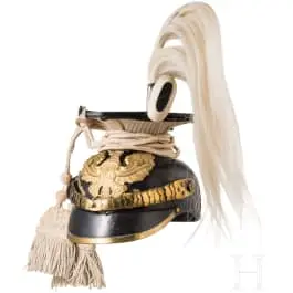 Tschapka pour hommes de troupe du 2e régiment d'uhlans de Poméranie n° 9, vers 1900
