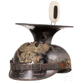 枪骑兵士兵用Tschapka军帽，铁皮替代品，约1914年