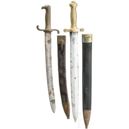 Baionetta prussiana M 1864 U/M e sciabola francese M 1831