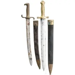 Pruska bajuneta M 1864 U/M i francuska sablja M 1831