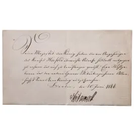 奥托·冯·俾斯麦侯爵（1815 - 1898）——1866年致黑尔福德市长的亲笔签名信