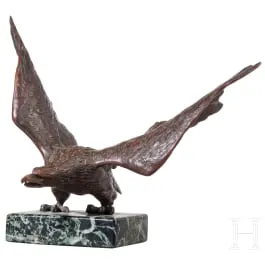 Tischadler aus Bronze, um 1900