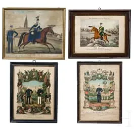 Lille samling af elleve tidlige reservistbilleder, mellem 1841 - 1882