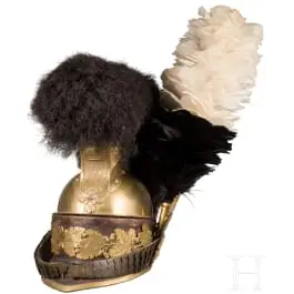 Kaciga s gusjeničastom grebenom M 1810 za časnike kraljevske saske garde Garde du Corps