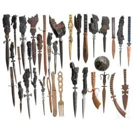 Sammlung patriotische Brieföffner und Grabenkunst